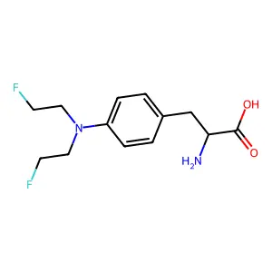 Alanine, 3-(p-(bis(2-fluoroethyl)amino)phenyl)- structure