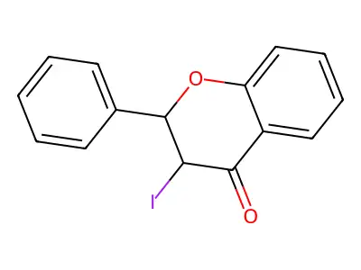 4h-1-Benzopyran-4-one,2,3-dihydro-3-iodo-2-phenyl- structure