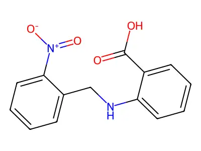 2-[[(2-Nitrophenyl)methyl]amino]benzoic acid structure