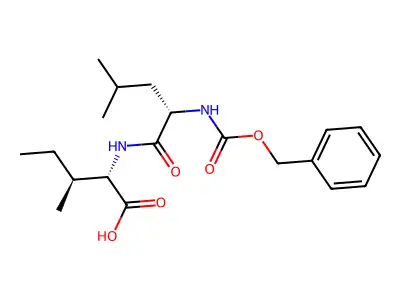 2-[[2-(Benzyloxycarbonylamino)-4-methyl-pentanoyl]amino]-3-methyl-pentanoic acid structure