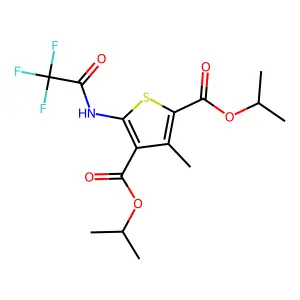 Diisopropyl 3-methyl-5-[(trifluoroacetyl)amino]-2,4-thiophenedicarboxylate structure
