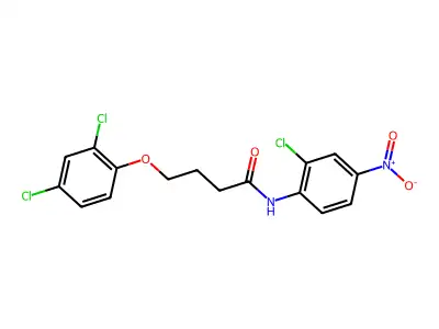 N-(2-chloro-4-nitrophenyl)-4-(2,4-dichlorophenoxy)butanamide structure