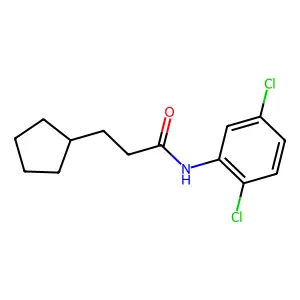 3-cyclopentyl-N-(2,5-dichlorophenyl)propanamide structure