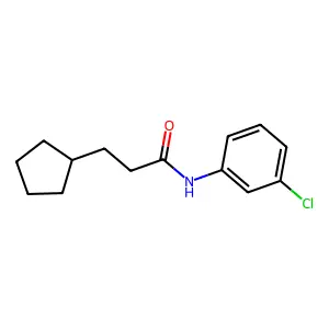 N-(3-chlorophenyl)-3-cyclopentylpropanamide structure