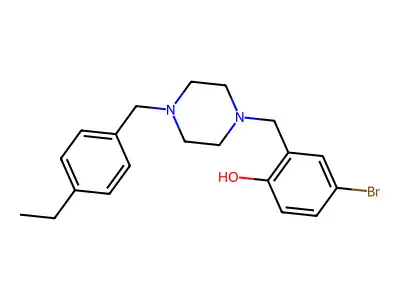 4-Bromo-2-({4-[(4-ethylphenyl)methyl]piperazin-1-YL}methyl)phenol structure