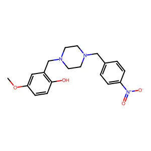 4-Methoxy-2-{[4-(4-nitrobenzyl)piperazin-1-yl]methyl}phenol structure