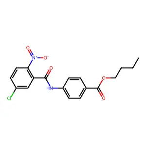 Butyl 4-[(5-chloro-2-nitrobenzoyl)amino]benzoate structure