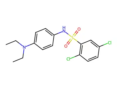 2,5-dichloro-N-[4-(diethylamino)phenyl]benzenesulfonamide structure
