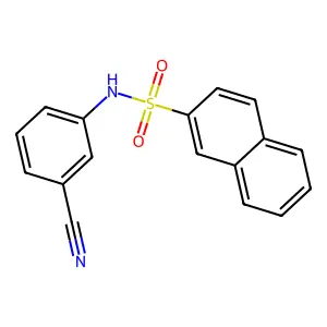 N-(3-cyanophenyl)naphthalene-2-sulfonamide structure
