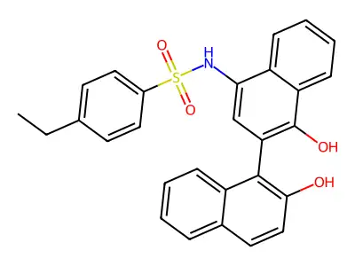 N-(1',2-Dihydroxy-[1,2'-binaphthalen]-4'-yl)-4-ethylbenzenesulfonamide structure