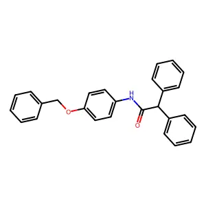 2,2-diphenyl-N-(4-phenylmethoxyphenyl)acetamide structure