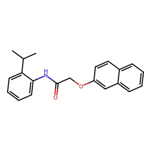 N-(2-isopropylphenyl)-2-(2-naphthyloxy)acetamide structure