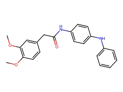 N-(4-anilinophenyl)-2-(3,4-dimethoxyphenyl)acetamide structure