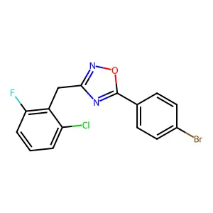 5-(4-Bromophenyl)-3-(2-chloro-6-fluorobenzyl)-1,2,4-oxadiazole structure