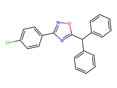 5-Benzhydryl-3-(4-chlorophenyl)-1,2,4-oxadiazole structure