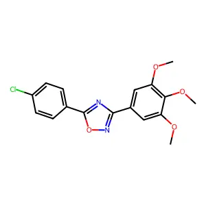 5-(4-Chlorophenyl)-3-(3,4,5-trimethoxyphenyl)-1,2,4-oxadiazole structure