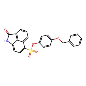 4-(Benzyloxy)phenyl 2-oxo-1,2-dihydrobenzo[cd]indole-6-sulfonate structure