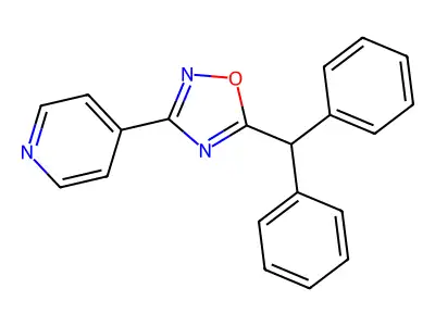 5-Benzhydryl-3-pyridin-4-yl-1,2,4-oxadiazole structure
