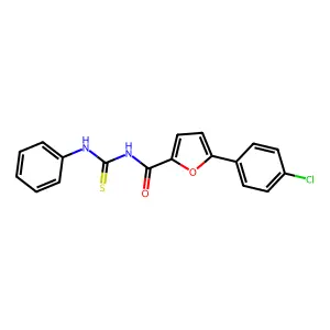 5-(4-chlorophenyl)-N-(phenylcarbamothioyl)furan-2-carboxamide structure