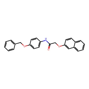 2-naphthalen-2-yloxy-N-(4-phenylmethoxyphenyl)acetamide structure