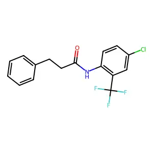 N-[4-chloro-2-(trifluoromethyl)phenyl]-3-phenylpropanamide structure