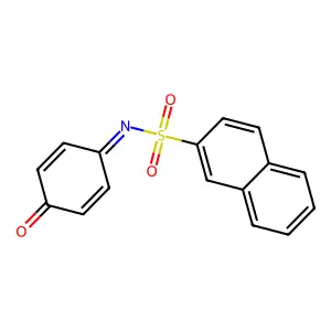 N-(4-oxocyclohexa-2,5-dien-1-ylidene)naphthalene-2-sulfonamide structure