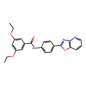 3,5-diethoxy-N-(4-[1,3]oxazolo[4,5-b]pyridin-2-ylphenyl)benzamide structure