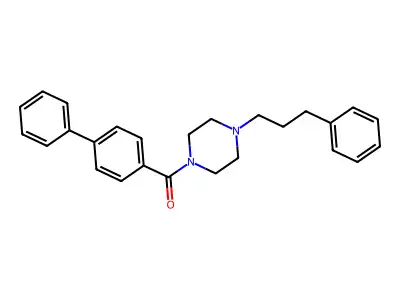 (4-Phenylphenyl)-[4-(3-phenylpropyl)piperazin-1-yl]methanone structure
