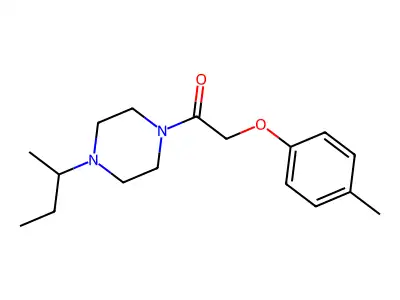 1-(4-Butan-2-ylpiperazin-1-yl)-2-(4-methylphenoxy)ethanone structure