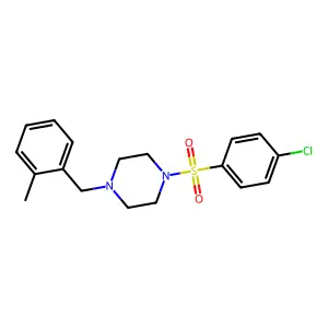 1-[(4-Chlorophenyl)sulfonyl]-4-(2-methylbenzyl)piperazine structure
