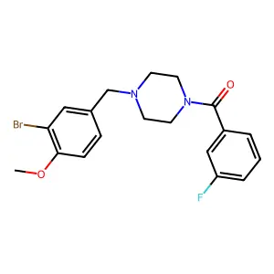 [4-[(3-Bromo-4-methoxyphenyl)methyl]piperazin-1-yl]-(3-fluorophenyl)methanone structure
