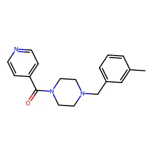 [4-[(3-Methylphenyl)methyl]piperazin-1-yl]-pyridin-4-ylmethanone structure