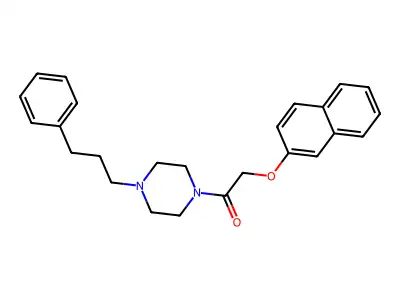 2-Naphthalen-2-yloxy-1-[4-(3-phenylpropyl)piperazin-1-yl]ethanone structure