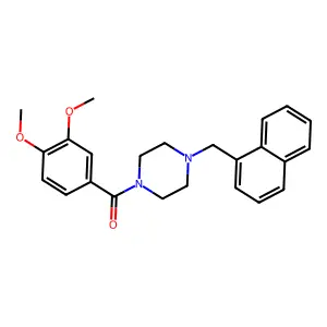 (3,4-Dimethoxyphenyl)-[4-(naphthalen-1-ylmethyl)piperazin-1-yl]methanone structure