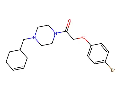 2-(4-Bromophenoxy)-1-[4-(cyclohex-3-en-1-ylmethyl)piperazin-1-yl]ethanone structure