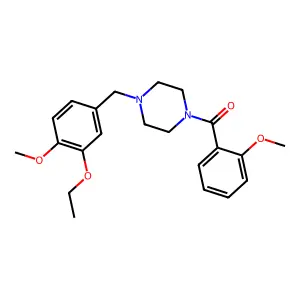 1-(3-Ethoxy-4-methoxybenzyl)-4-(2-methoxybenzoyl)piperazine structure