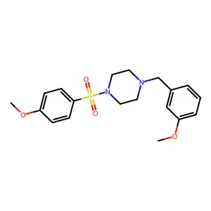 1-(3-Methoxybenzyl)-4-[(4-methoxyphenyl)sulfonyl]piperazine structure