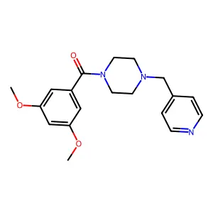 (3,5-Dimethoxyphenyl)-[4-(pyridin-4-ylmethyl)piperazin-1-yl]methanone structure