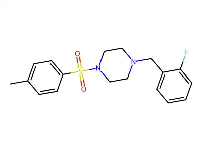 1-(2-Fluorobenzyl)-4-[(4-methylphenyl)sulfonyl]piperazine structure