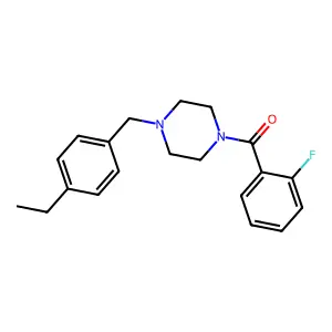 [4-(4-Ethylbenzyl)piperazin-1-yl](2-fluorophenyl)methanone structure
