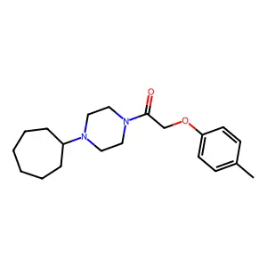 1-(4-Cycloheptylpiperazin-1-yl)-2-(4-methylphenoxy)ethanone structure