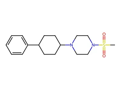 1-Methylsulfonyl-4-(4-phenylcyclohexyl)piperazine structure