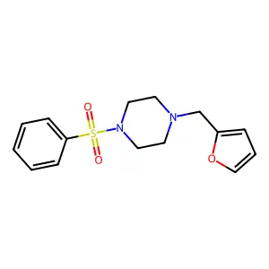 1-(Benzenesulfonyl)-4-(furan-2-ylmethyl)piperazine structure
