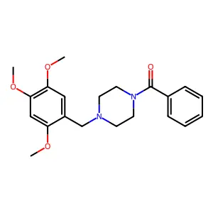 1-Benzoyl-4-(2,4,5-trimethoxybenzyl)piperazine structure