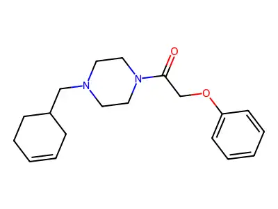 1-[4-(Cyclohex-3-en-1-ylmethyl)piperazin-1-yl]-2-phenoxyethanone structure