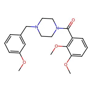 (2,3-Dimethoxyphenyl)[4-(3-methoxybenzyl)piperazin-1-yl]methanone structure