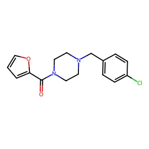 [4-[(4-Chlorophenyl)methyl]piperazin-1-yl]-(furan-2-yl)methanone structure