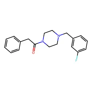 1-[4-[(3-Fluorophenyl)methyl]piperazin-1-yl]-2-phenylethanone structure