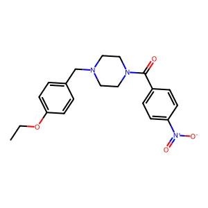 [4-(4-Ethoxybenzyl)piperazin-1-yl](4-nitrophenyl)methanone structure