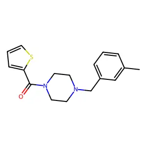 [4-(3-Methylbenzyl)piperazin-1-yl](thiophen-2-yl)methanone structure